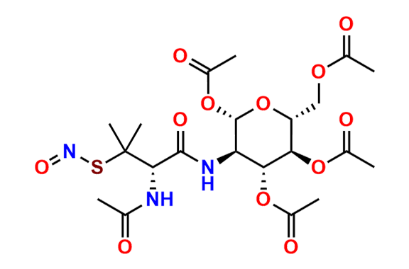 N-(S-Nitroso-N-acetyl-D,L-penicillamine)-2-amino-2-deoxy-1,3,4,6-tetra-O-acetyl-beta-D-glucopyranose