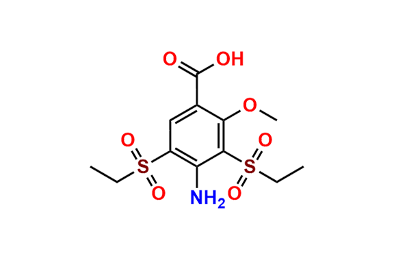 4-Amino-3,5-bis(ethylsulfonyl)-2-methoxybenzoic Acid