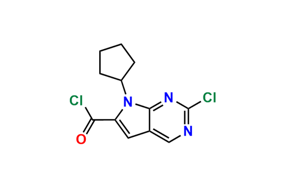 2-chloro-7-cyclopentyl-7H-pyrrolo[2,3-d]pyrimidine-6-carbonyl chloride
