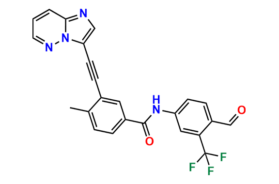 N-(4-Formyl-3-(trifluoromethyl)phenyl)-3-(imidazo[1,2-b]pyridazin-3-ylethynyl)-4-methylbenzamide