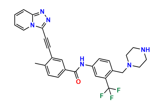 3-([1,2,4]triazolo[4,3-a]pyridin-3-ylethynyl)-4-methyl-N-(4-(piperazin-1-ylmethyl)-3-(trifluoromethyl)phenyl)benzamide