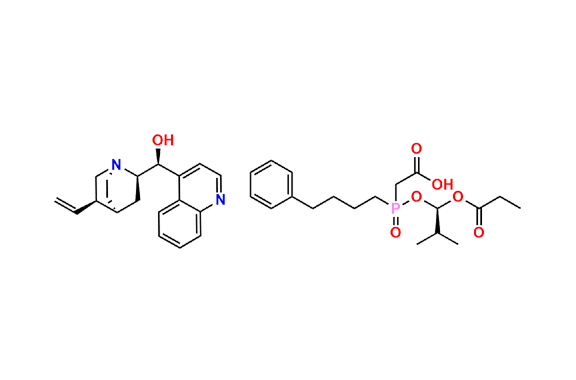 (S)-Quinolin-4-yl((1S,2S,4S,5R)-5-vinylquinuclidin-2-yl)methanol 2-(((R)-2-methyl-1-(propionyloxy)propoxy)(4-phenylbutyl)phosphoryl)acetate