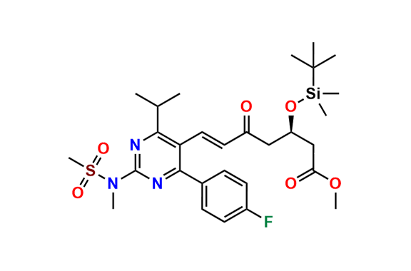 (3R,6E)-3-[[(1,1-Dimethylethyl)dimethylsilyl]oxy]-7-[4-(4-fluorophenyl)-6-(1-methylethyl)-2-[methyl(methylsulfonyl)amino]-5-pyrimidinyl]-5-oxo-6-heptenoic acid Methyl Ester