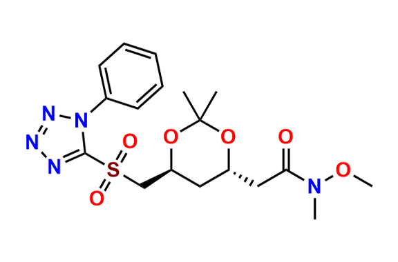 2-((4R,6S)-2,2-Dimethyl-6-(((1-phenyl-1H-tetrazol-5-yl)sulfonyl)methyl)-1,3-dioxan-4-yl)-N-methoxy-N-methylacetamide