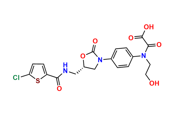 2-[[4-[(5S)-5-[[[(5-Chloro-2-thienyl)carbonyl]amino]methyl]-2-oxo-3-oxazolidinyl]phenyl](2-hydroxyethyl)amino]-2-oxo-acetic Acid