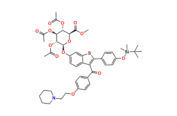 Methyl-1-(4’-tert-butyldimethylsylyl-6-hydroxyraloxifene)-2,3,4-tri-O-acetyl-beta-D-glycopyranuronate