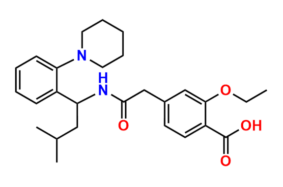 2-Ethoxy-4-(2-((3-methyl-1-(2-(piperidin-1-yl)phenyl)butyl)amino)-2-oxoethyl)benzoic Acid