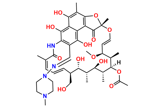 31-Hydroxy-3-[[(4-methyl-1-piperazinyl)imino]methyl]rifamycin