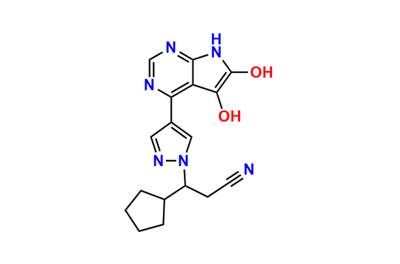 3-Cyclopentyl-3-(4-(6-hydroxy-5-oxo-6,7-dihydro-5H-pyrrolo[2,3-d]pyrimidin-4-yl)-1H-pyrazol-1-yl)propanenitrile