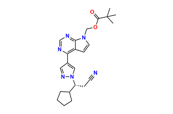 (R)-(4-(1-(2-Cyano-1-cyclopentylethyl)-1H-pyrazol-4-yl)-7H-pyrrolo[2,3-d]pyrimidin-7-yl)methyl Pivalate