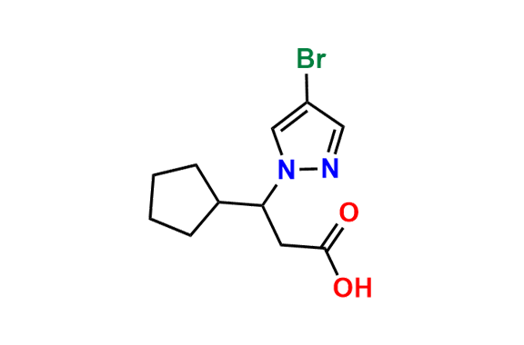 3-(4-Bromo-1H-pyrazol-1-yl)-3-cyclopentylpropanoic Acid
