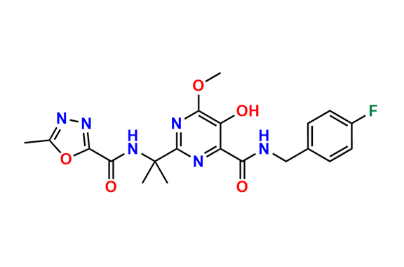 N-(2-(4-((4-Fluorobenzyl)carbamoyl)-5-hydroxy-6-methoxypyrimidin-2-yl)propan-2-yl)-5-methyl-1,3,4-oxadiazole-2-carboxamide