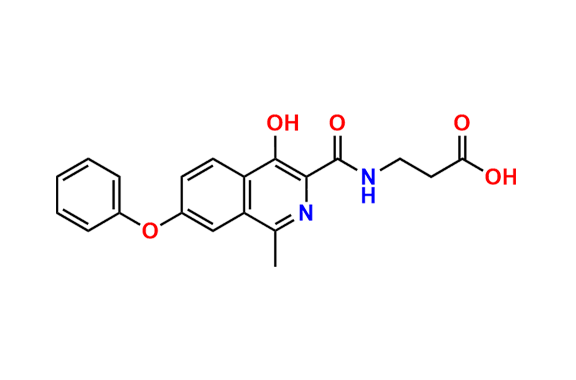 3-(4-Hydroxy-1-methyl-7-phenoxyisoquinoline-3-carboxamido)propanoic Acid