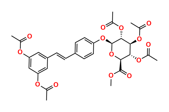Trans Resveratrol Penta-O-acetyl-4`-beta-D-glucuronide Methyl Ester