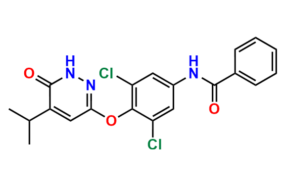 N-(3,5-Dichloro-4-((5-isopropyl-6-oxo-1,6-dihydropyridazin-3-yl)oxy)phenyl)benzamide