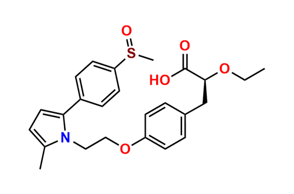 (2S)-2-Ethoxy-3-(4-(2-(2-methyl-5-(4-(methylsulfinyl)phenyl)-1H-pyrrol-1-yl)ethoxy)phenyl)propanoic Acid