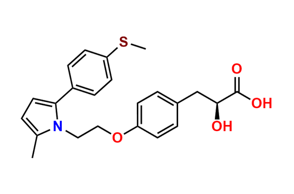 (S)-2-Hydroxy-3-(4-(2-(2-methyl-5-(4-(methylthio)phenyl)-1H-pyrrol-1-yl)ethoxy)phenyl)propanoic Acid