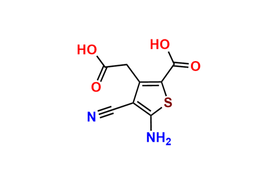 5-Amino-2-carboxy-4-cyano-3-thiopheneacetic Acid