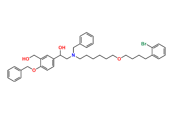 2-(benzyl(6-(4-(2-bromophenyl)butoxy)hexyl)amino)-1-(4-(benzyloxy)-3-(hydroxymethyl)phenyl)ethan-1-ol