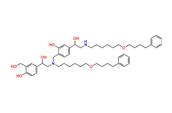 4-(1-Hydroxy-2-((2-hydroxy-4-(1-hydroxy-2-((6-(4-phenylbutoxy)hexyl)amino)ethyl)benzyl)(6-(4-phenylbutoxy)hexyl)amino)ethyl)-2-(hydroxymethyl)phenol