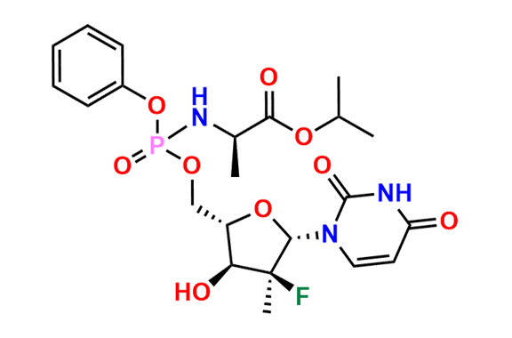(R)-Isopropyl 2-(((R)-(((2S,3S,4S,5S)-5-(2,4-dioxo-3,4-dihydropyrimidin-1(2H)-yl)-4-fluoro-3-hydroxy-4-methyltetrahydrofuran-2-yl)methoxy)(phenoxy)phosphoryl)amino)propanoate