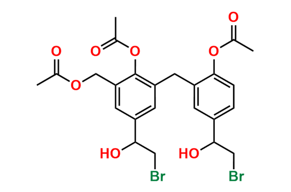 2-Acetoxy-3-(2-acetoxy-5-(2-bromo-1-hydroxyethyl)benzyl)-5-(2-bromo-1-hydroxyethyl)benzyl Acetate
