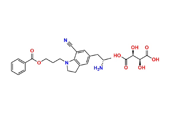 5-[(2S)-2-Aminopropyl]-1-[3-(benzoyloxy)propyl]-2,3-dihydro-1H-indole-7-carbonitrile (2S,3S)-2,3-dihydroxysuccinate