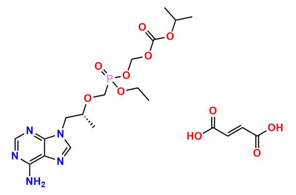 Mono-POC Ethyl Tenofovir Fumarate (Mixture of Diastereomers)