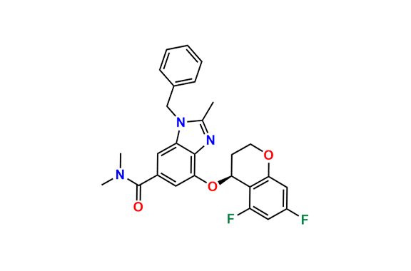(S)-1-Benzyl-4-((5,7-difluorochroman-4-yl)oxy)-N,N,2-trimethyl-1H-benzo[d]imidazole-6-carboxamide