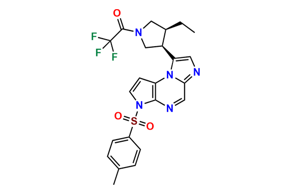 1-((3S,4R)-3-Ethyl-4-(3-tosyl-3H-imidazo[1,2-a]pyrrolo[2,3-e]pyrazin-8-yl)pyrrolidin-1-yl)-2,2,2-trifluoroethan-1-one
