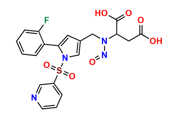 rac-N-Nitroso N-Desmethyl Vonoprazan Asparmic Acid Impurity