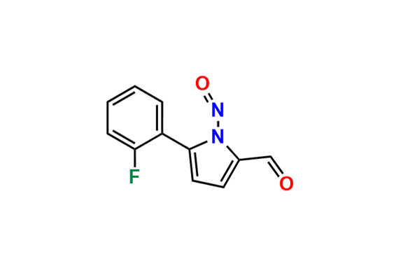 5-(2-fluorophenyl)-1-nitroso-1H-pyrrole-2-carbaldehyde