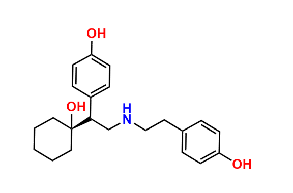 S-4-(1-(1-Hydroxycyclohexyl)-2-((4-hydroxyphenylethyl) amino) ethyl) phenol