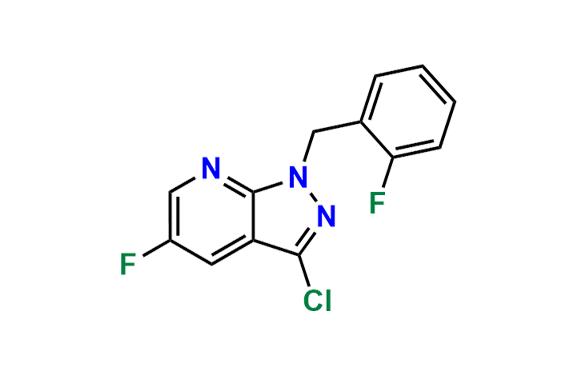 3-chloro-5-fluoro-1-(2-fluorobenzyl)-1H pyrazolo[3,4-b]pyridine